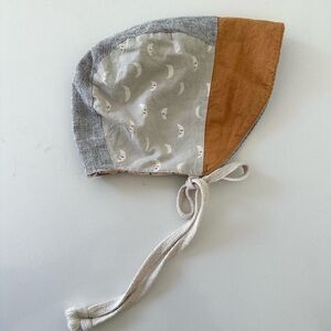 Gray and Brown Polka Dot Suede Hat